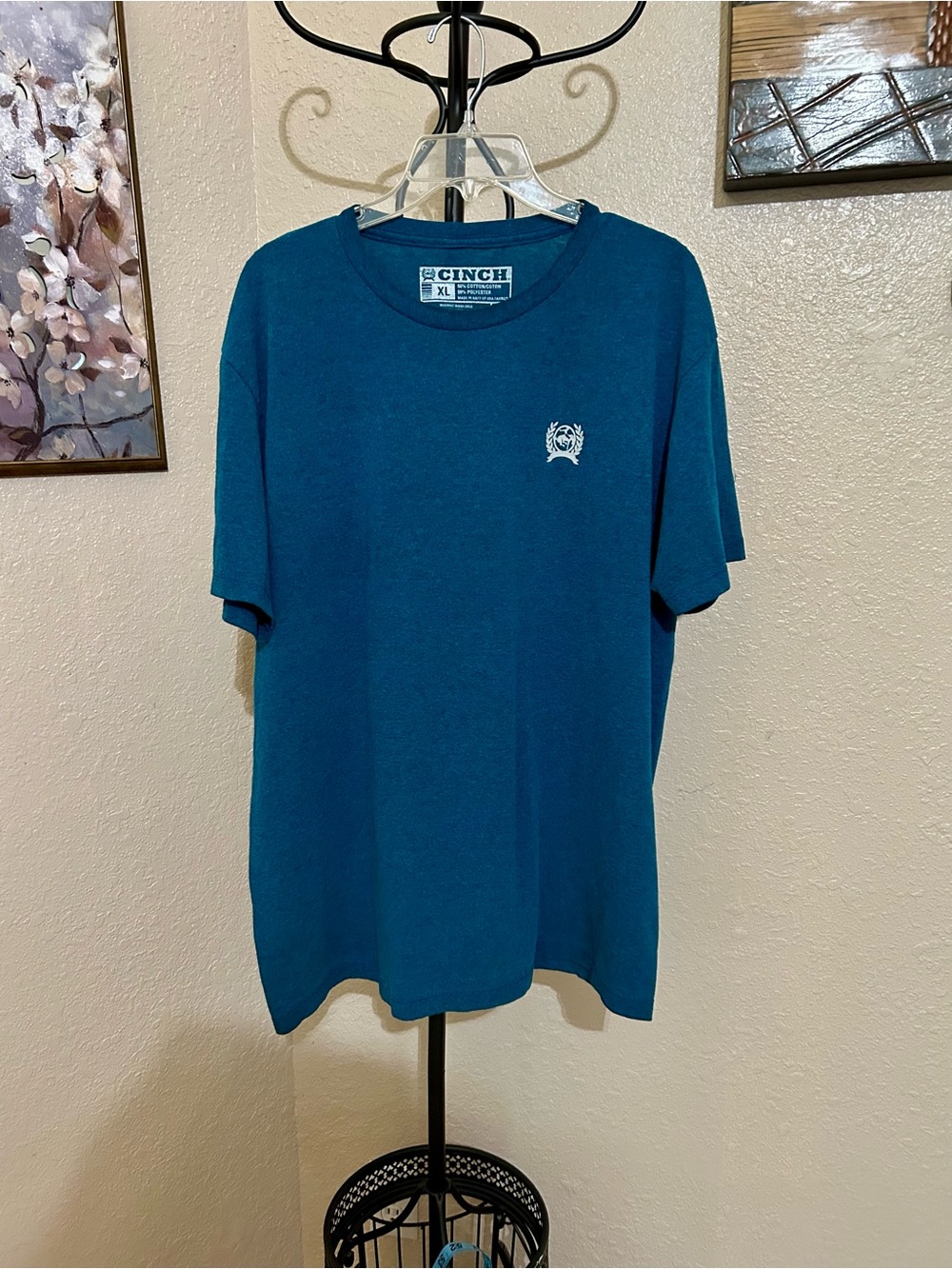 Cinch Teal Short Sleeve T Shirt Men’s XL
